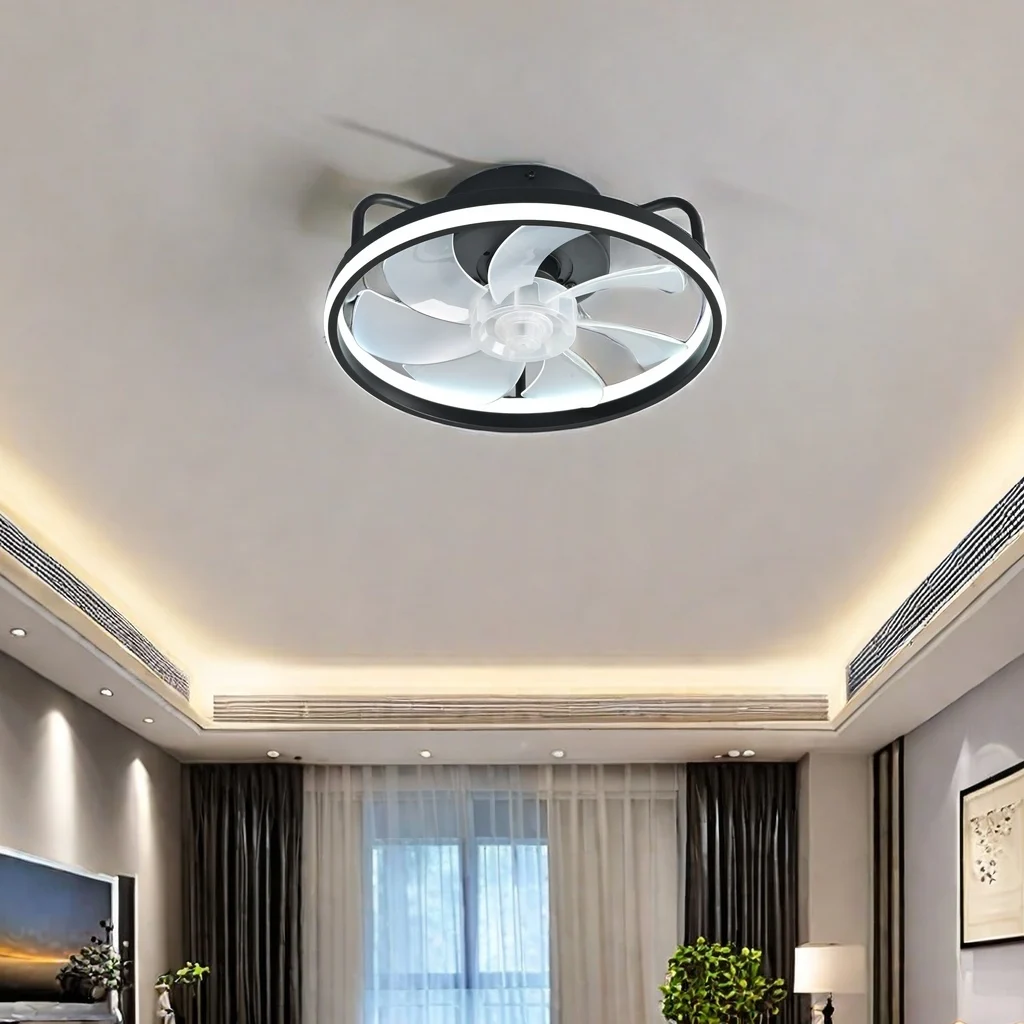 Decor Lighting Ceiling Fans - 2 in 1 モダンなスマートシーリングファン寝室のシーリングファンライトと制御リビングルームレストラン屋内装飾 LED シーリングファン