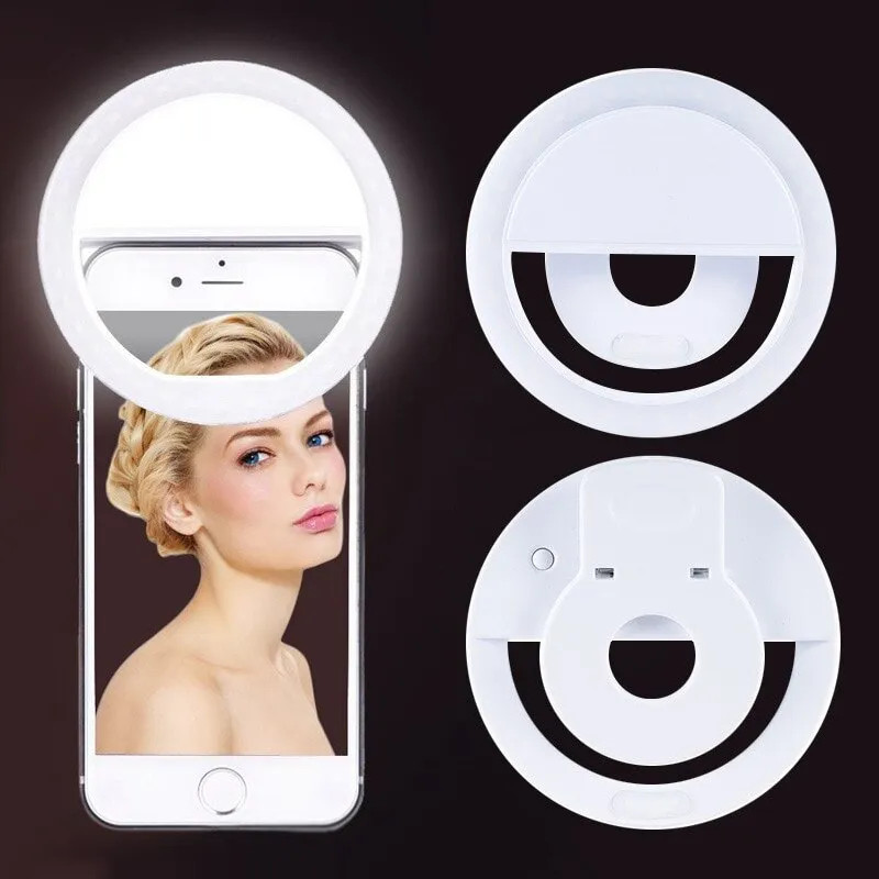 Lighting Gallery - USB充電式LEDリングライト,電話クリップ,写真,ビデオ,iPhone, Samsung, Xiaomi用