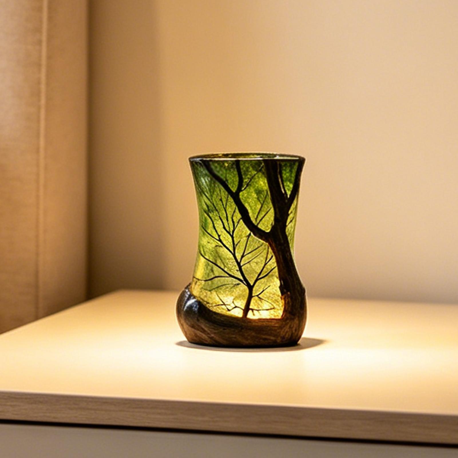 Lighting Decoration In Bedroom - ベッドサイドテーブルランプ フォレストナイトライト 装飾的な雰囲気照明 ホームオフィス 寝室 書斎