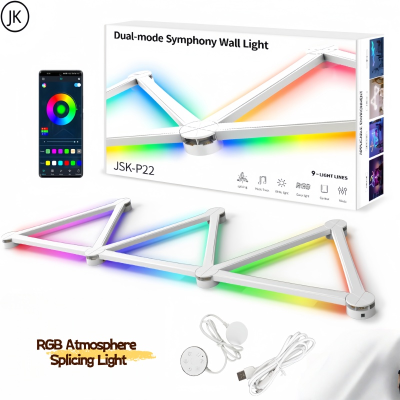 Lighting Decoration On Wall - 新しい無料スプライシング DIY RGB カラフルな雰囲気ライト WIFI Bluetooth