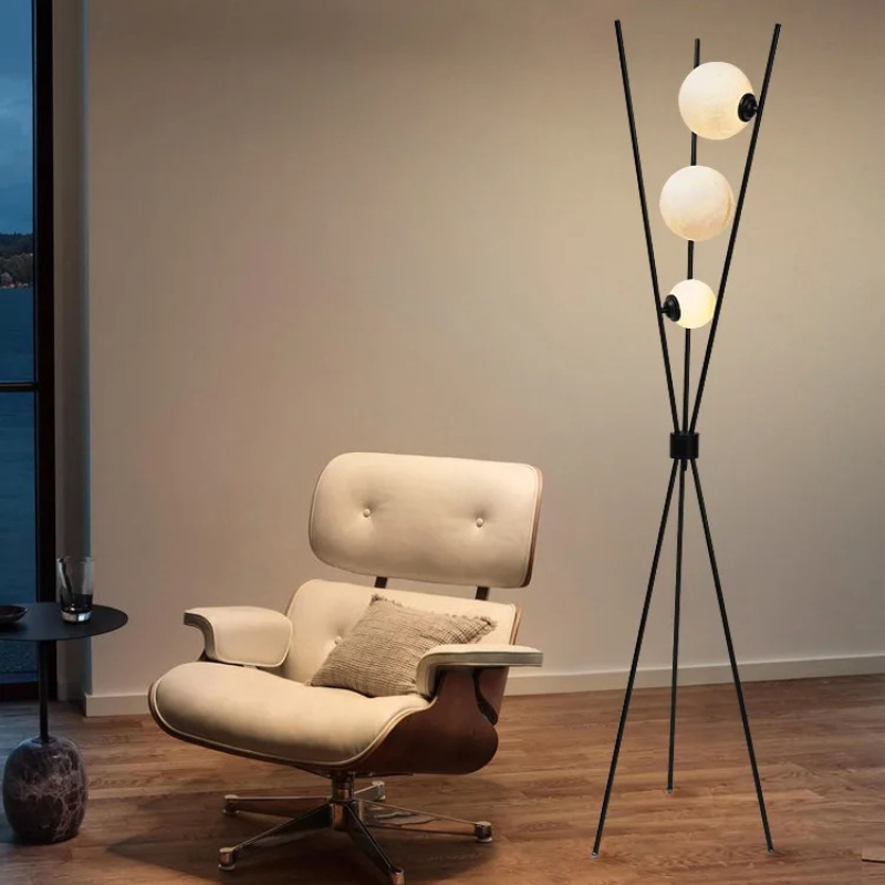 Floor Lamp Tripod - 三脚フロアランプ ムーンデザイン センスライト ラグジュアリー ミニマリスト リビングルーム