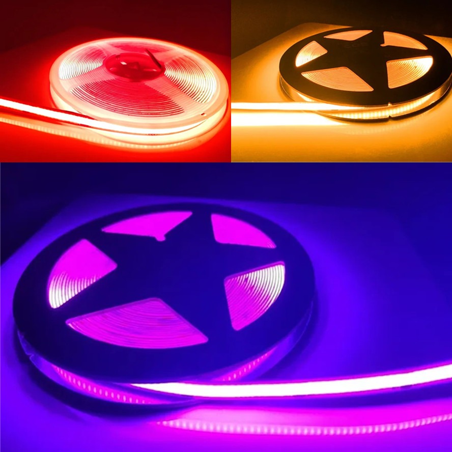 Lighting Decor And More - 高密度穂軸LEDストリップライト,フレキシブルテープ,ウォーム,ナチュラルホワイト,赤,青,緑,装飾,dc12,24v,480, 320ダイオード/m
