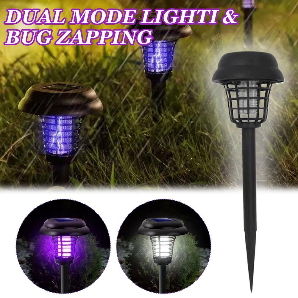 Lighting Bug Decor - ソーラー式虫除けライト 屋外用 2-in-1 蚊取り器＆通路照明 防水 蚊取りトラップライト