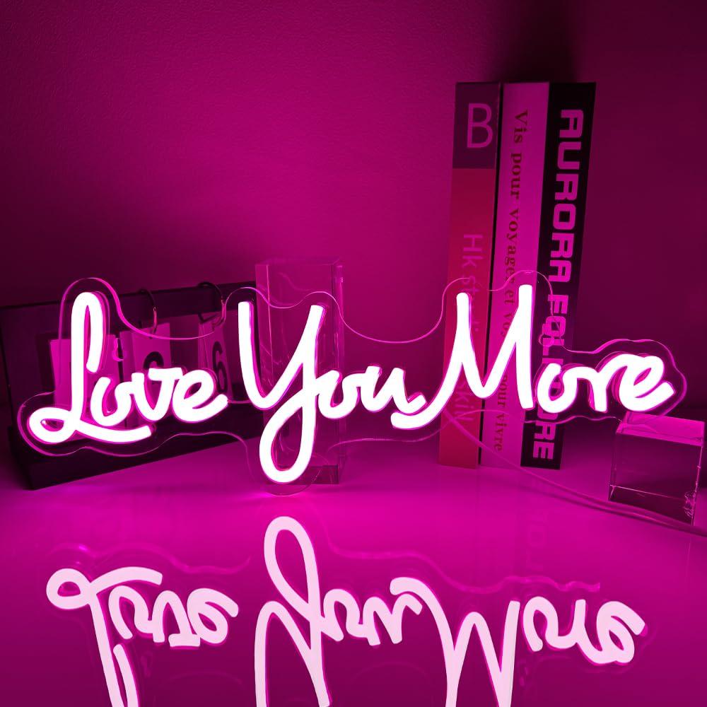 Lighting Decor And More - Love You More ネオンサイン USB調光可能 LEDライト