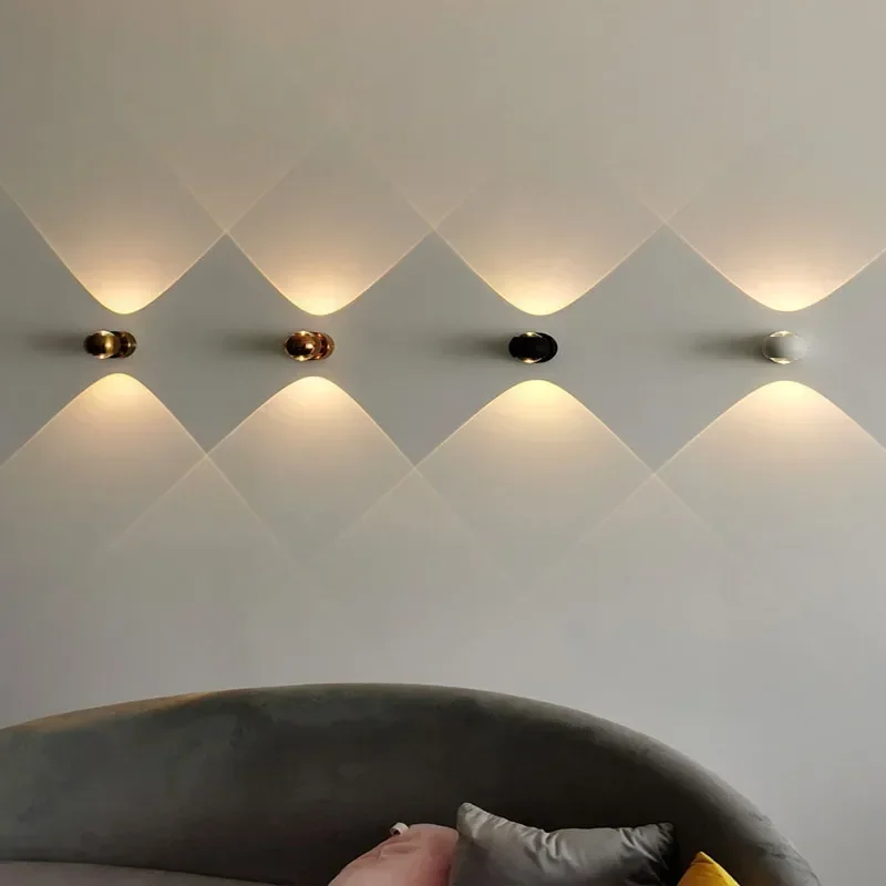 Lighting Decoration On Wall - 北欧デザイナーモダンアートアルミガラス LED ウォールランプリビングルームレストラン寝室廊下階段装飾照明器具