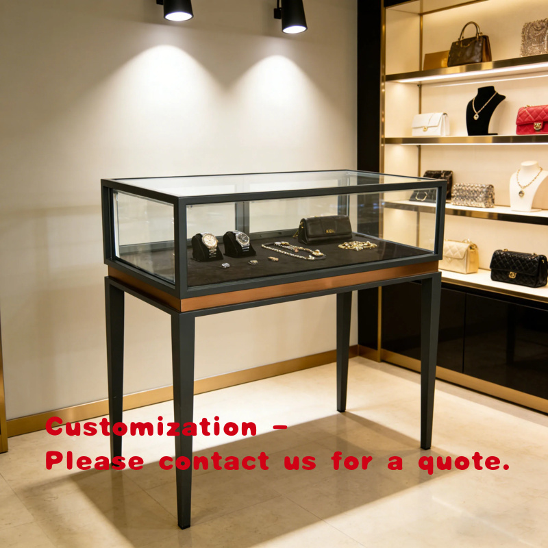 Furniture Lighting & Decor Magazine - カスタムLED照明付きポータブルジュエリーディスプレイキャビネット、ガラス背面、モール小売店カウンター家具、ショールームデザイン