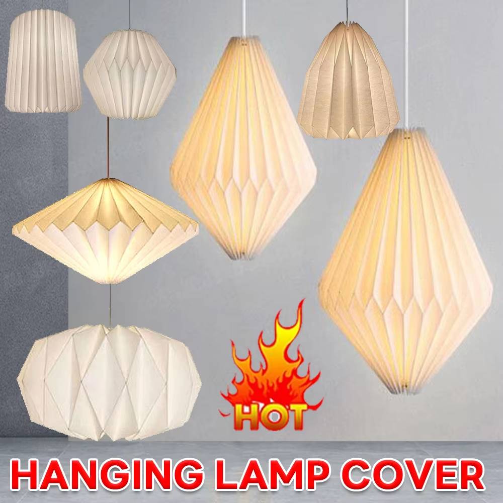 Geometric Lamp Shade - ハンギングランプカバー北欧スタイルシャンデリアランプシェードクリエイティブ紙折り紙天井ペンダントランプシェードリビングルームの装飾用