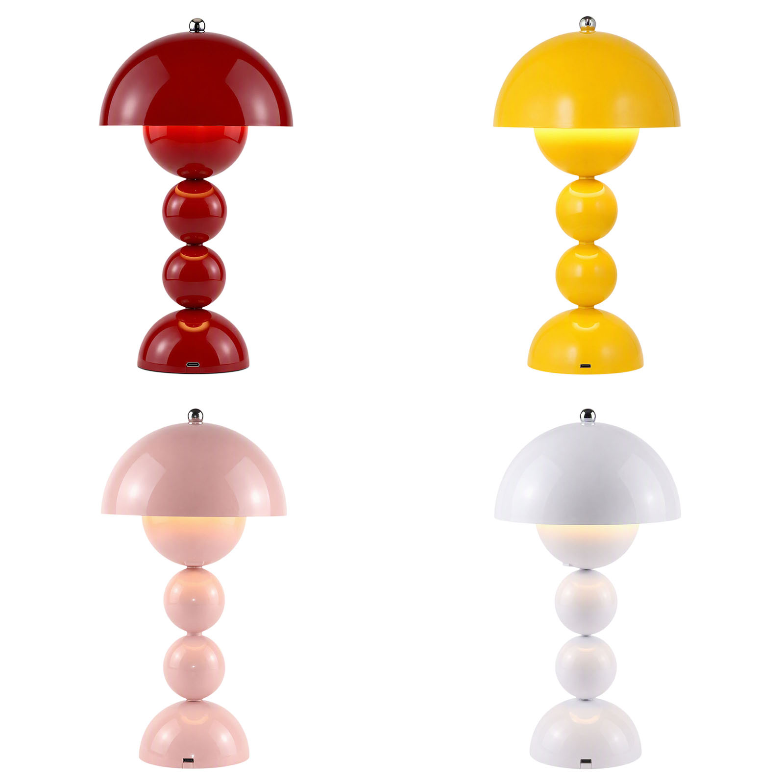 Lighting Decoration In Bedroom - ヴィンテージ風のきのこ型テーブルランプ。USB接続で、3段階の色温度調整が可能。暖色、自然色、白色の光を提供し、寝室やデスク、ナイトライトとして最適。インテリアとしても活用できます。