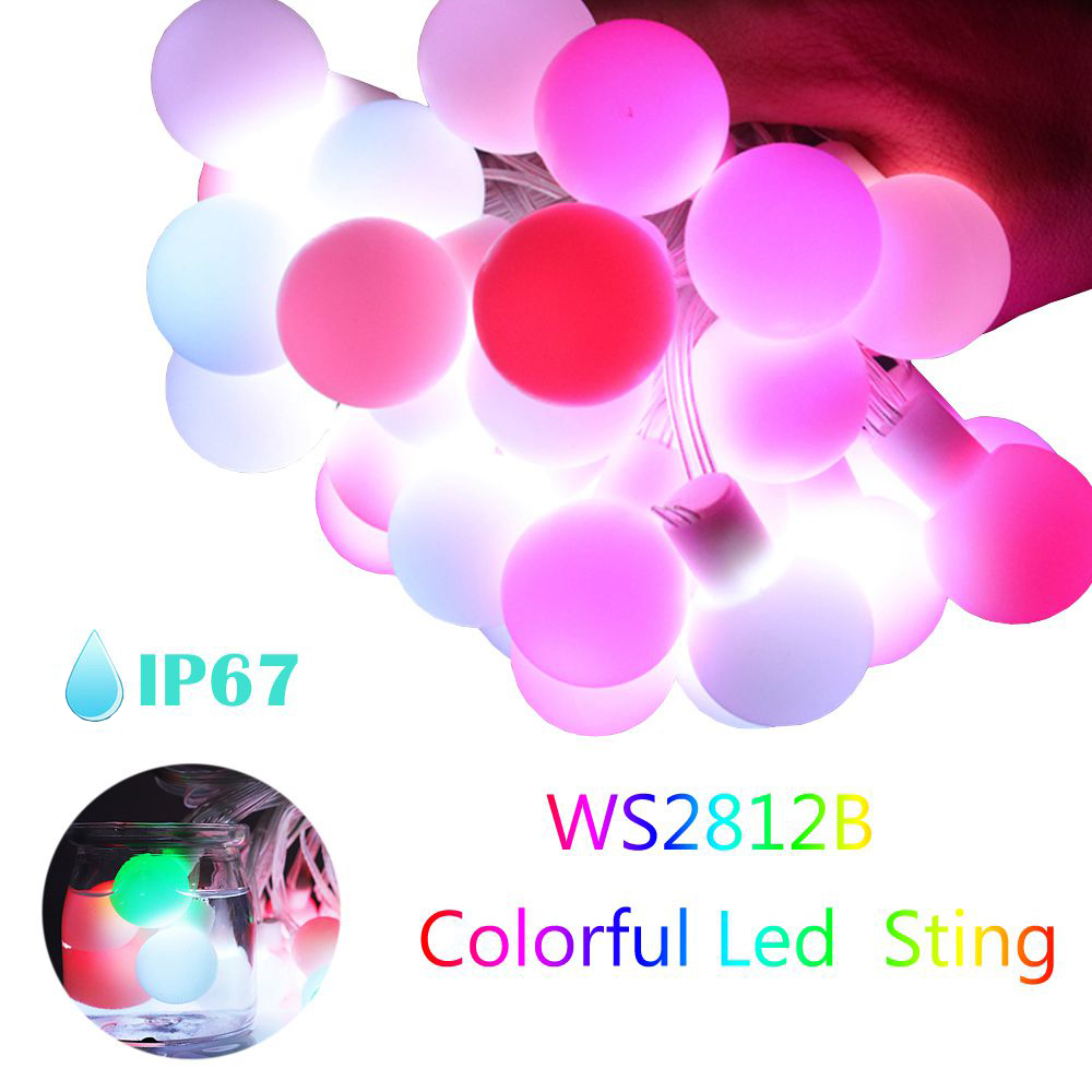 WS2812b LED ラウンドボールストリングライト個別に - Lighting Decor And More のレビューと価格