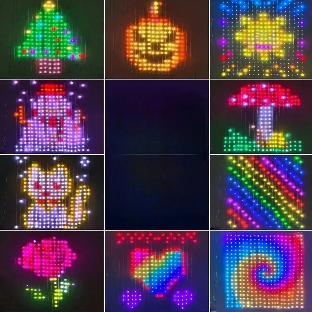 屋外用LEDピクセルカーテンライト ブルートゥースアプリ ス - Fairy Light Curtain のレビューと価格