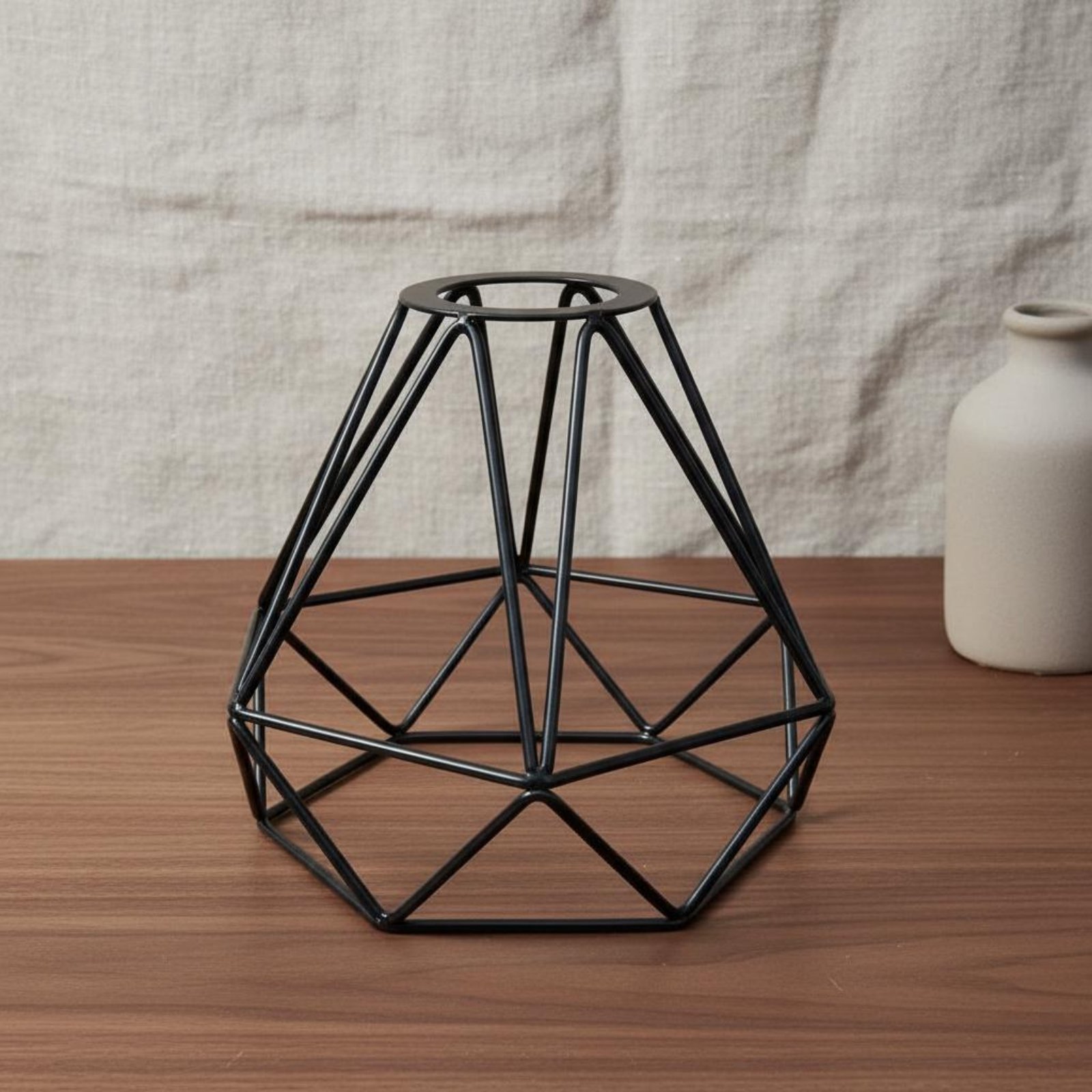 菱形ランプシェード ミニマリストメタルワイヤーランプシェード - Geometric Lamp Shade のレビューと価格