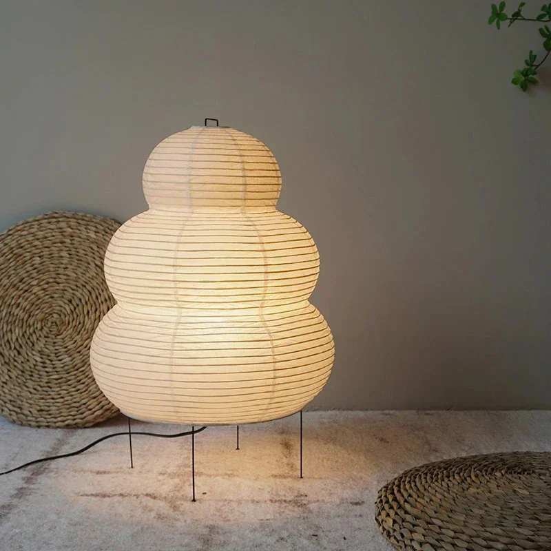 日本のわびさび三脚フロアランプ手作りライスペーパー 3 照明 - Floor Lamp Tripod のレビューと価格