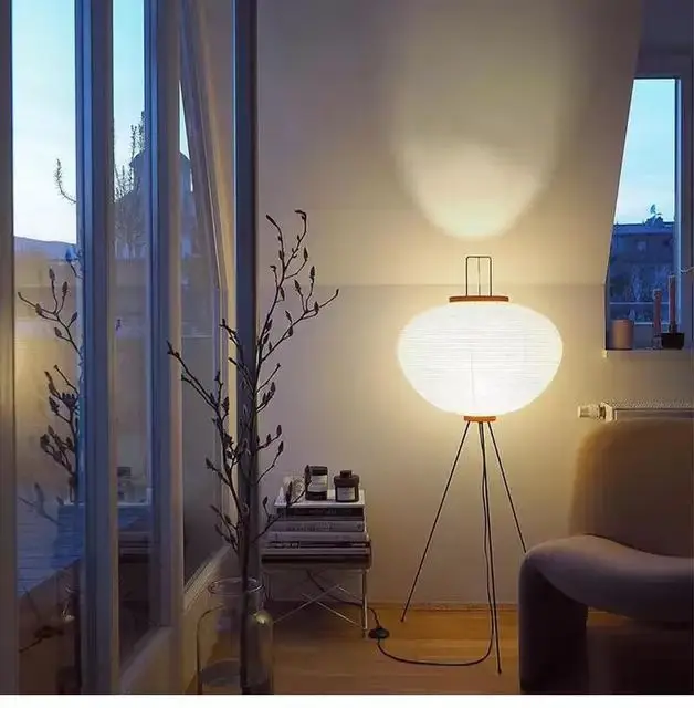 日本のわびさび三脚フロアランプ手作りライスペーパー 3 照明 - Floor Lamp Tripod のレビューと価格
