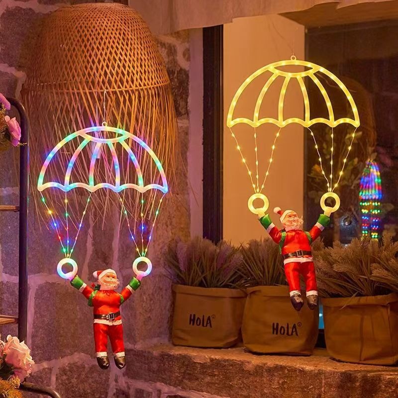 ストリングライト LED サンタパラシュート クリスマスライ - Pendant Lighting Christmas Decor のレビューと価格