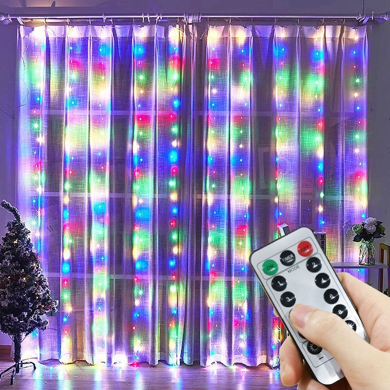 屋内用、誕生日デコレーションに最適。USB電源で動作するLE - Fairy Light Curtain のレビューと価格
