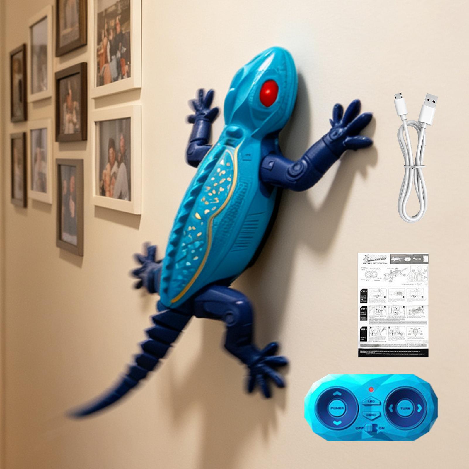 RC電動ヤモリのおもちゃは、カラフルなライトが特徴で、壁を登 - Gecko Lighting & Decor のレビューと価格