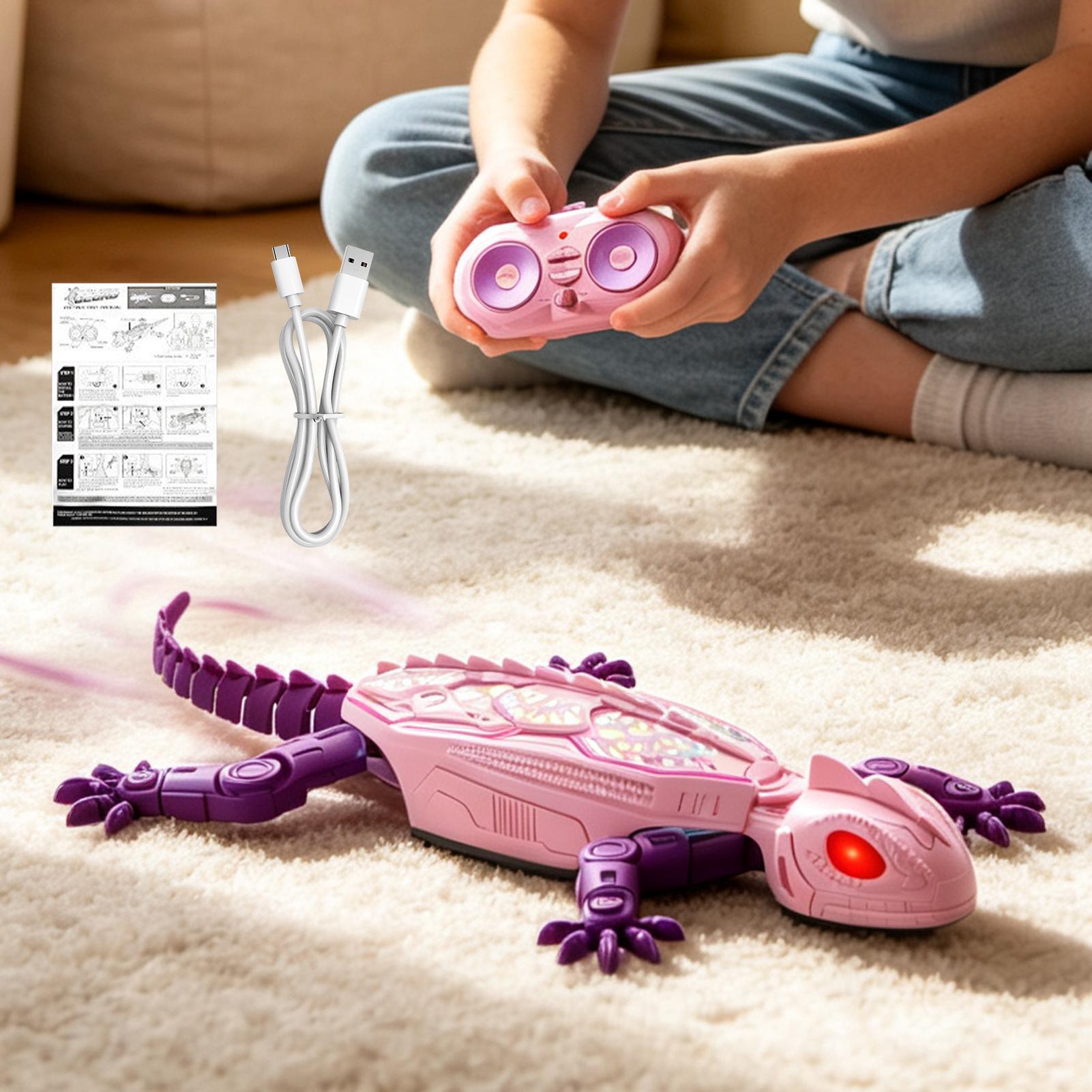 RC電動ヤモリのおもちゃは、カラフルなライトが特徴で、壁を登 - Gecko Lighting & Decor のレビューと価格
