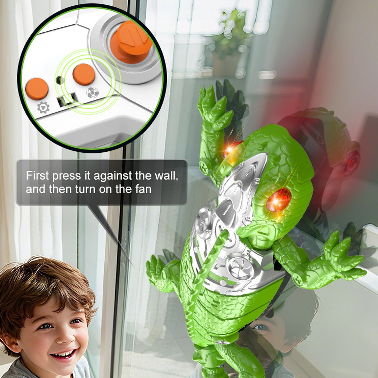 RC電動ヤモリのおもちゃは、カラフルなライトが特徴で、壁を登 - Gecko Lighting & Decor のレビューと価格