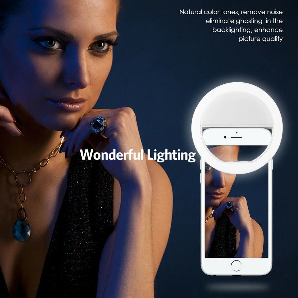 USB充電式LEDリングライト,電話クリップ,写真,ビデオ, - Lighting Gallery のレビューと価格