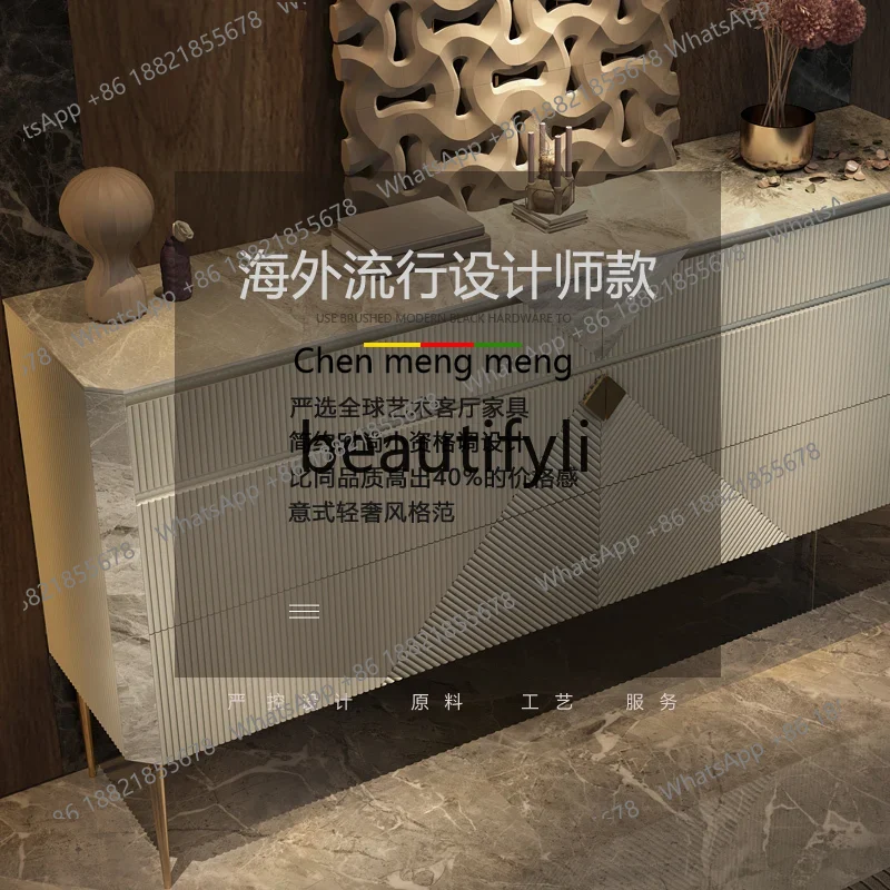 ss8350 SS イタリア製ロックスラブチェスト、リビング - Lighting Decor And More のレビューと価格