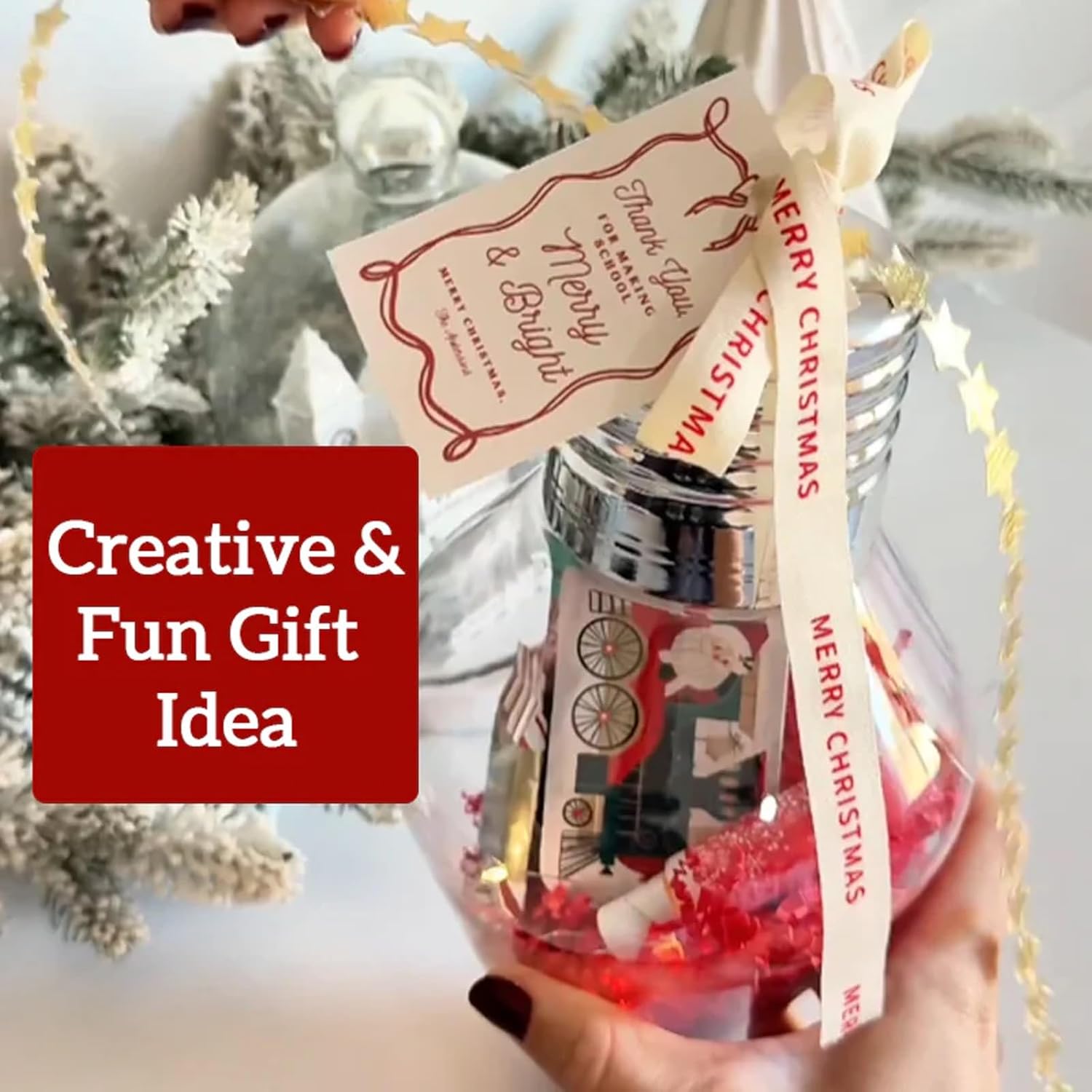 クリスマス電球ギフトジャー クリスマスツリーオーナメント 詰 - Pendant Lighting Christmas Decor のレビューと価格