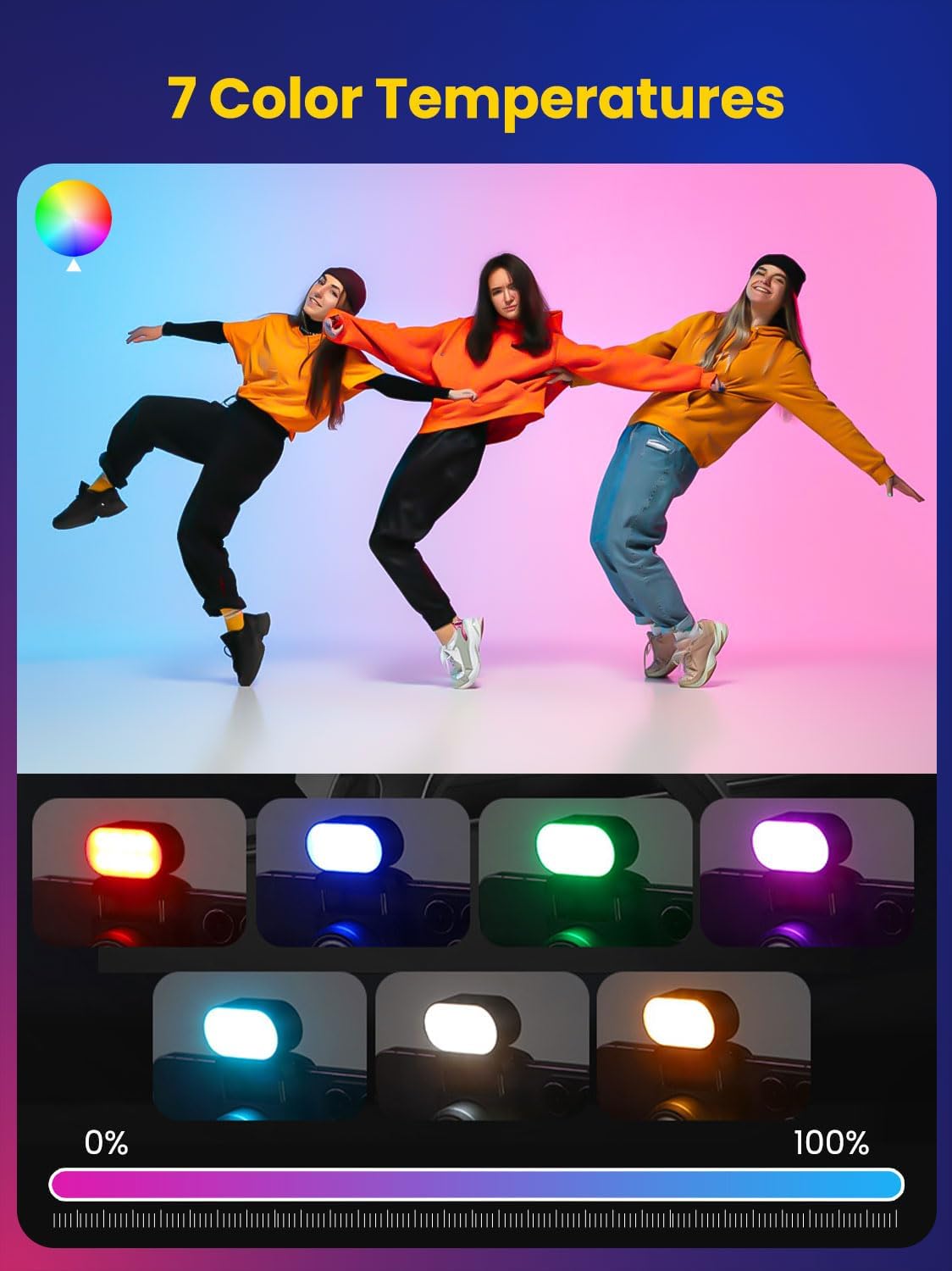 AOCHUAN ミニ RGB 磁気補助光 3 ストップ輝度  - Lighting Gallery のレビューと価格