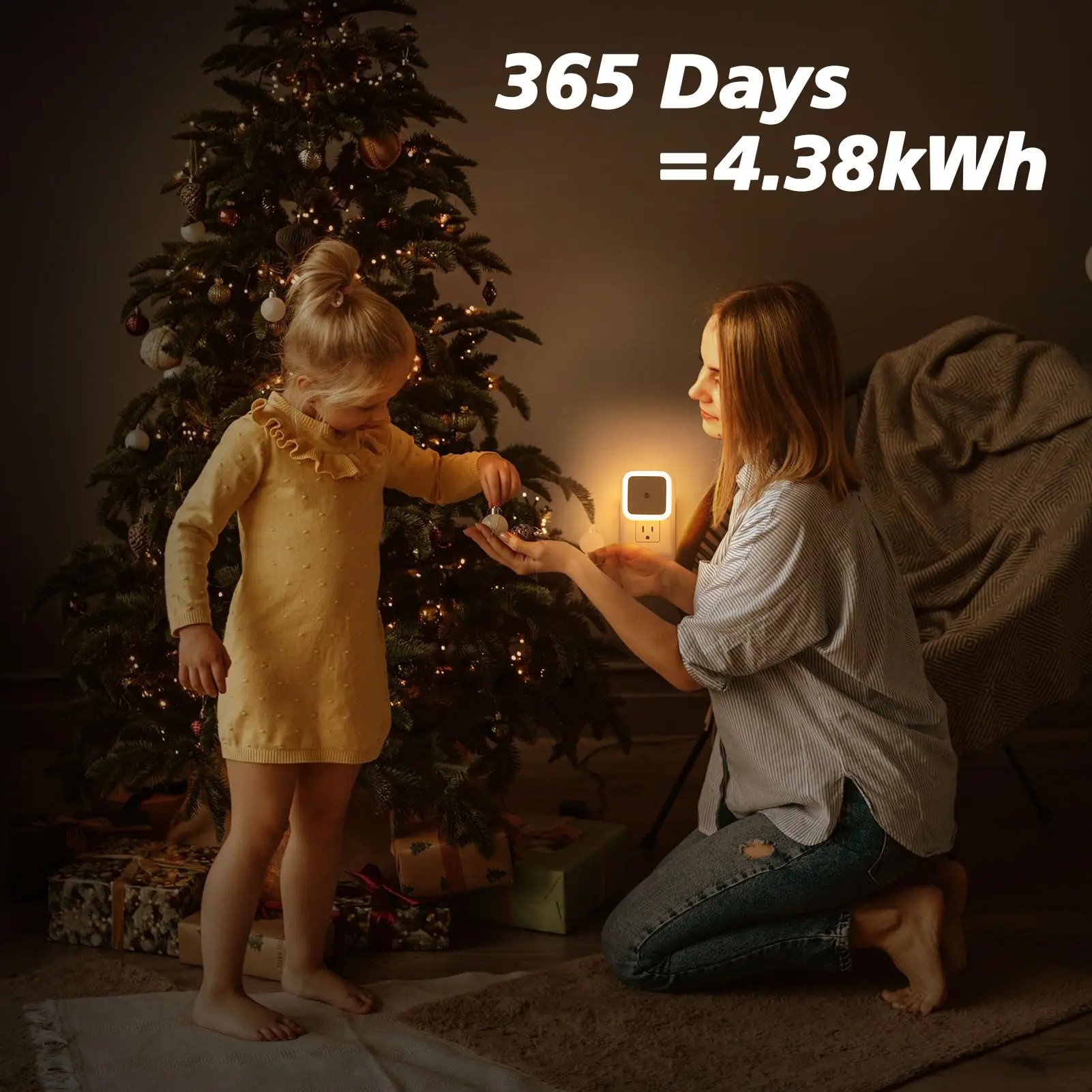 LED壁掛け式プラグライト、センサー内蔵、日没・日の出に合わ - Lighting Decoration On Wall のレビューと価格
