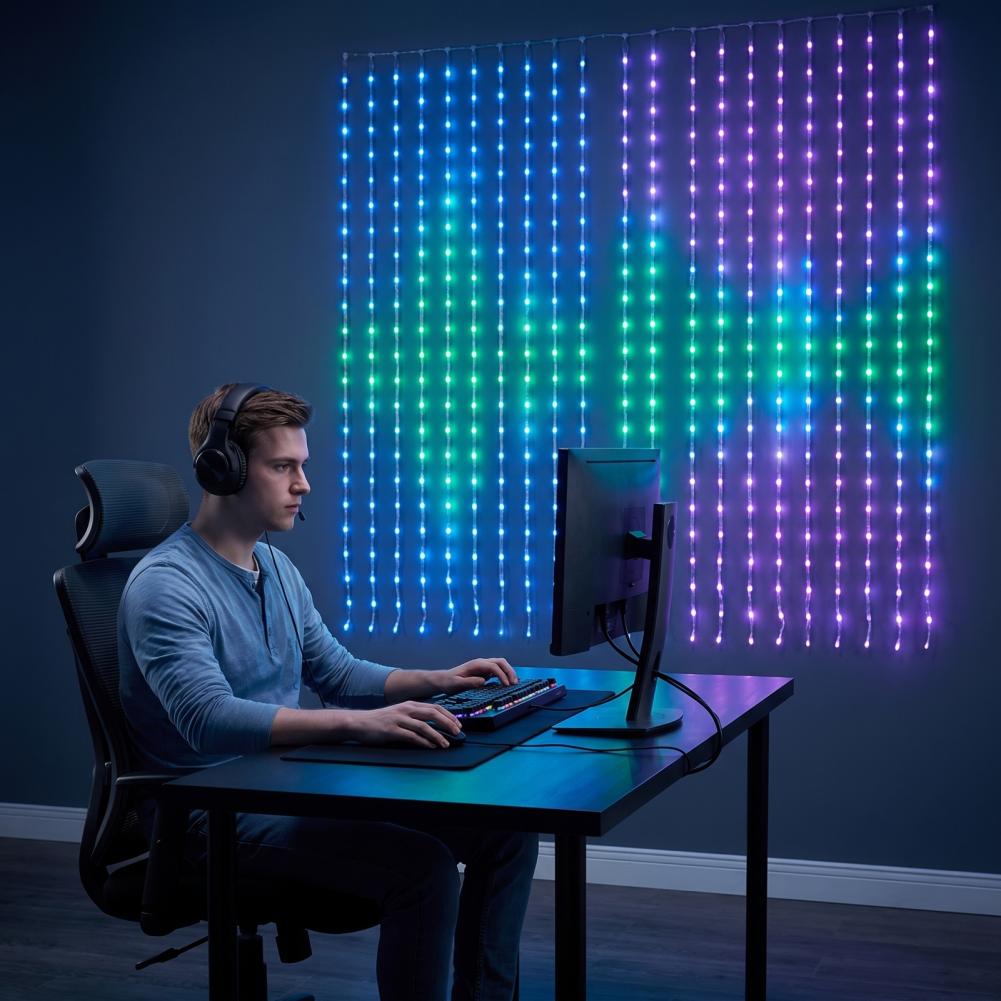 寝室用ムードライト、400個のLEDライトが連なったカーテン - Fairy Light Curtain のレビューと価格