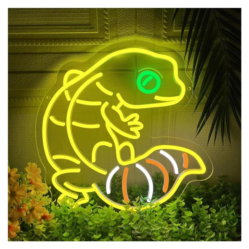 ヤモリの形のネオンサインアニメライト調光可能な爬虫類愛好家向 - Gecko Lighting & Decor のレビューと価格