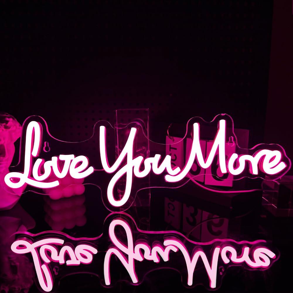 Love You More ネオンサイン USB調光可能 L - Lighting Decor And More のレビューと価格