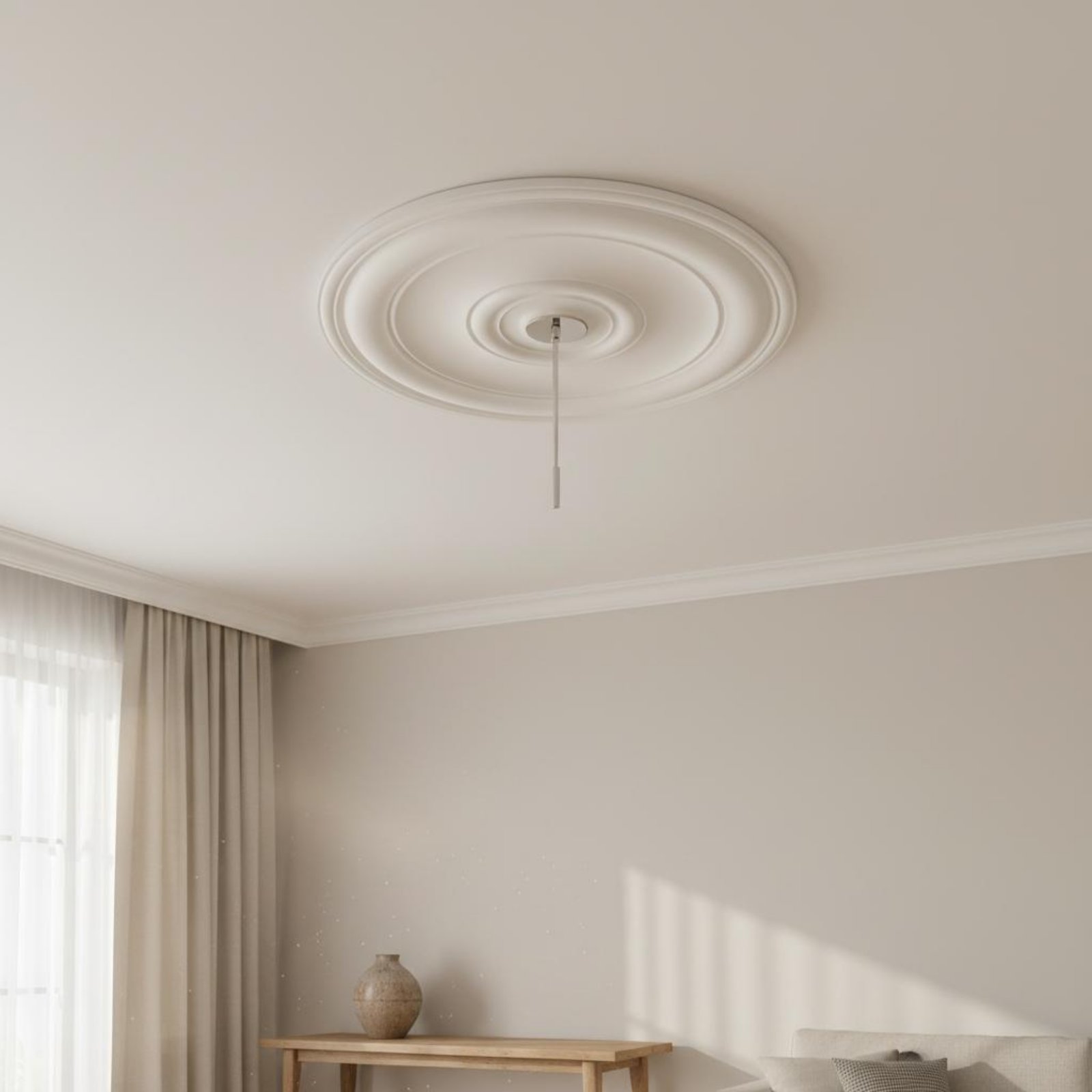 ラウンド天井メダリオンヨーロッパデザインPU天井装飾照明器具 - Lighting Interior Decor のレビューと価格