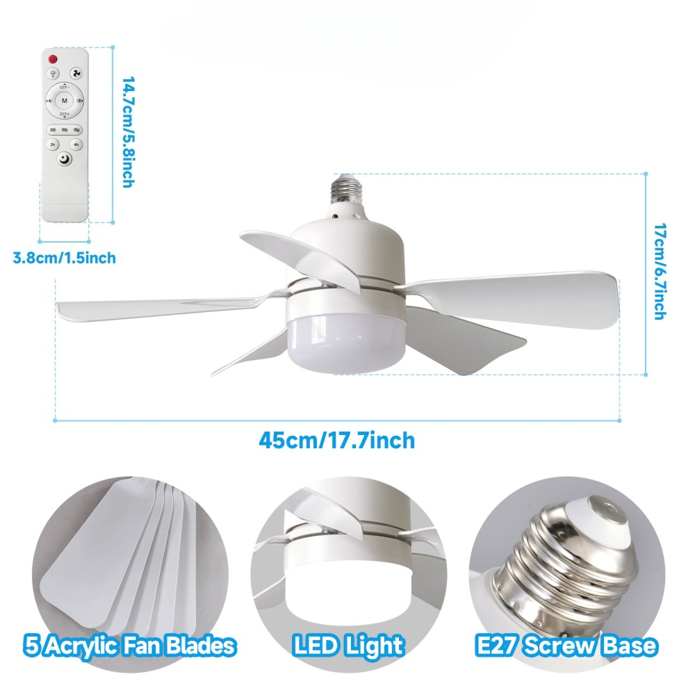1/2個入り LEDシーリングファンライト E27 リモコン - Decor Lighting Ceiling Fans のレビューと価格