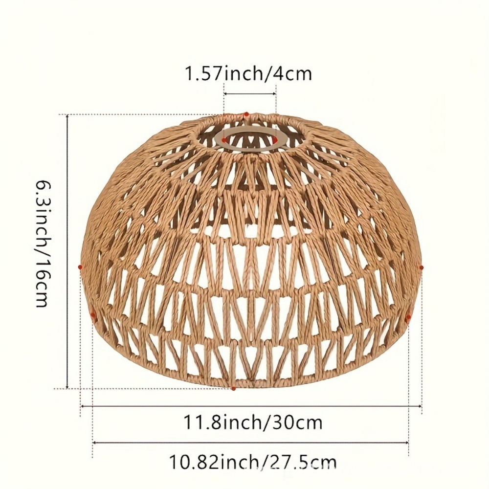織りデザインのランプシェード、ヴィンテージスタイルの照明器具 - Geometric Lamp Shade のレビューと価格