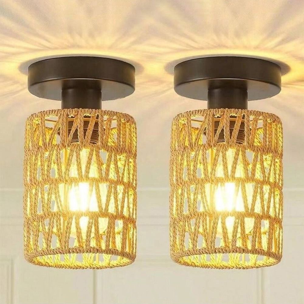 織りデザインのランプシェード、ヴィンテージスタイルの照明器具 - Geometric Lamp Shade のレビューと価格
