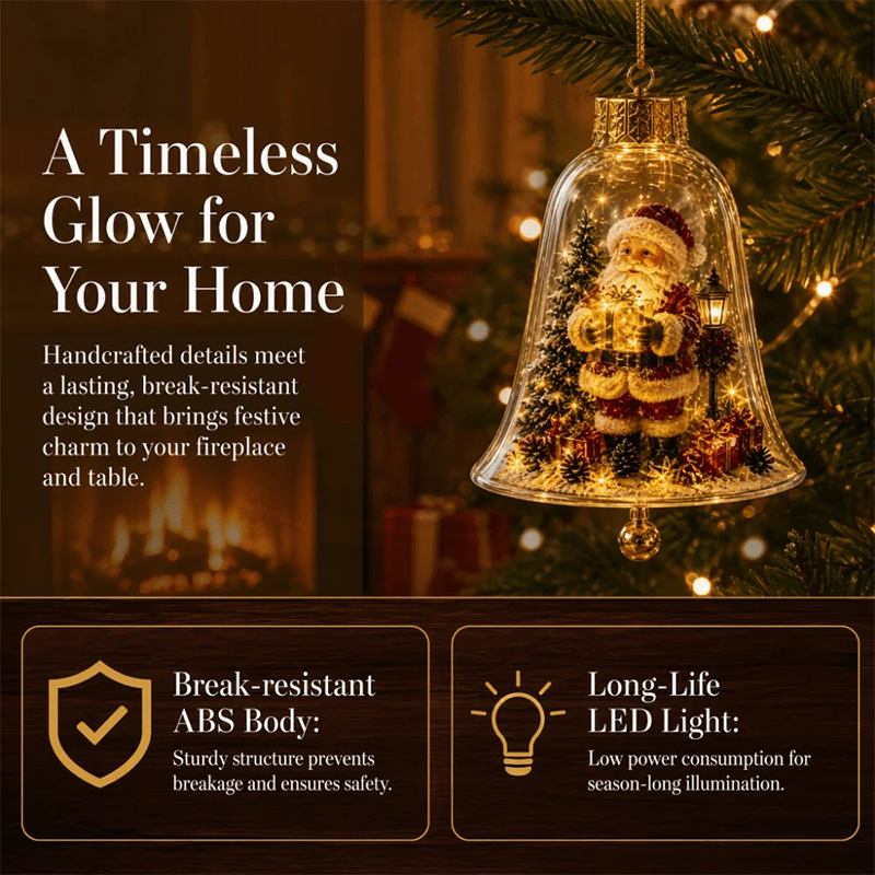 温かみのある光を放つLEDクリスマスベルペンダント。クリスマ - Pendant Lighting Christmas Decor のレビューと価格