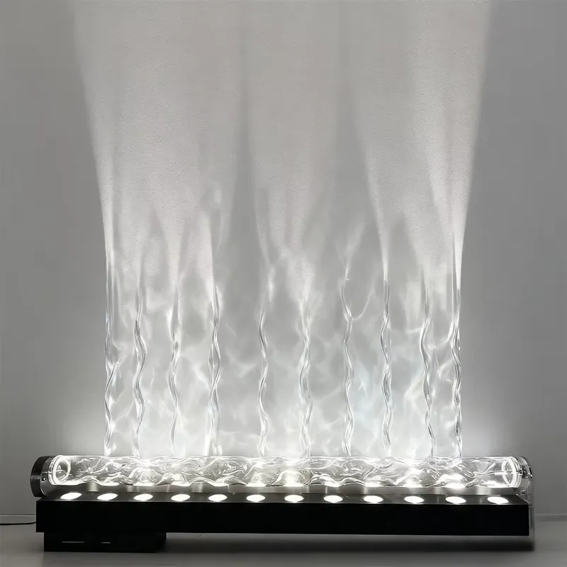 スマート3Dウォールウォッシュ炎投影ライト、水波紋雰囲気ラン - Lighting Decoration In Bedroom のレビューと価格