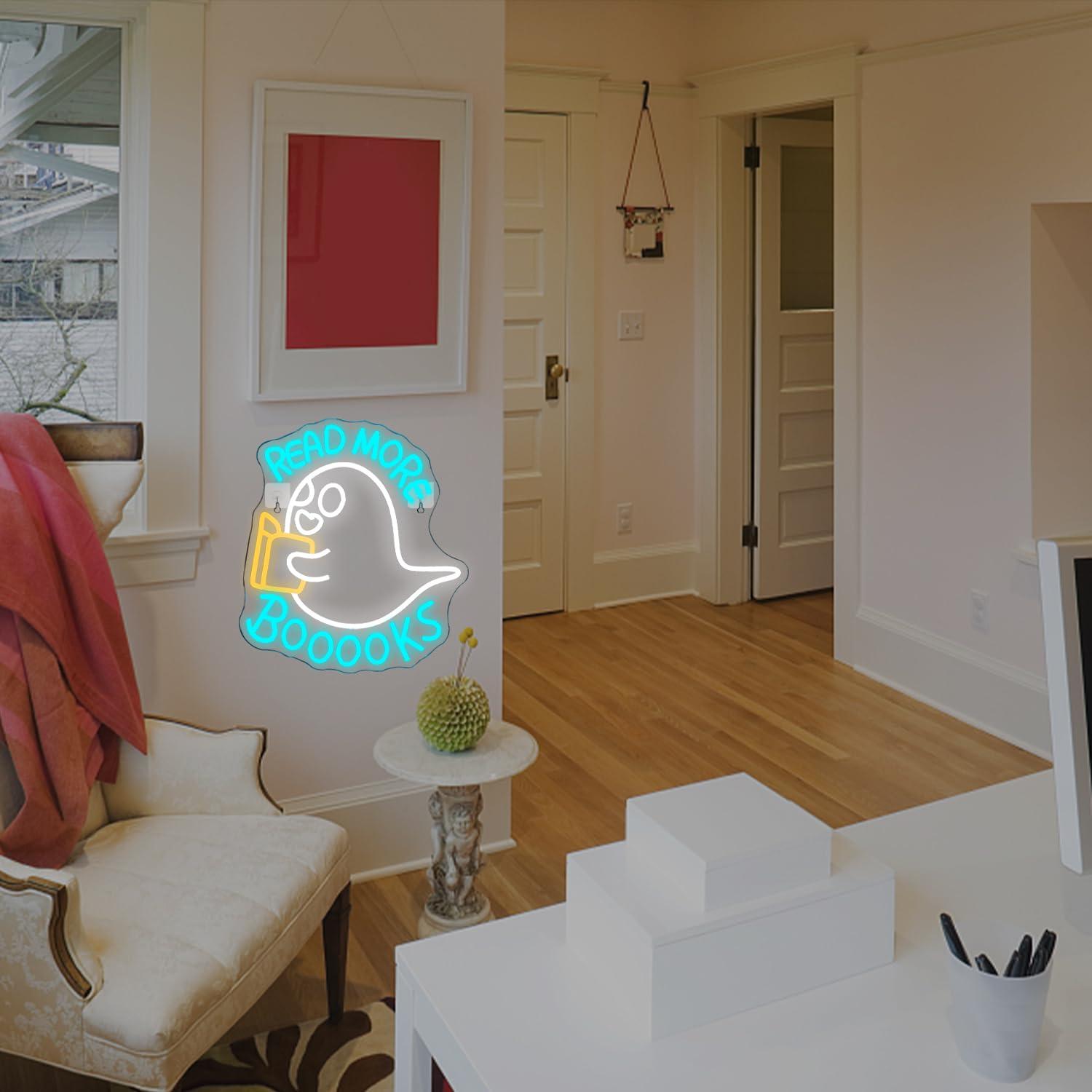 「ブック」のネオンサイン。USB接続で調光可能なLEDライト - Lighting Decor And More のレビューと価格
