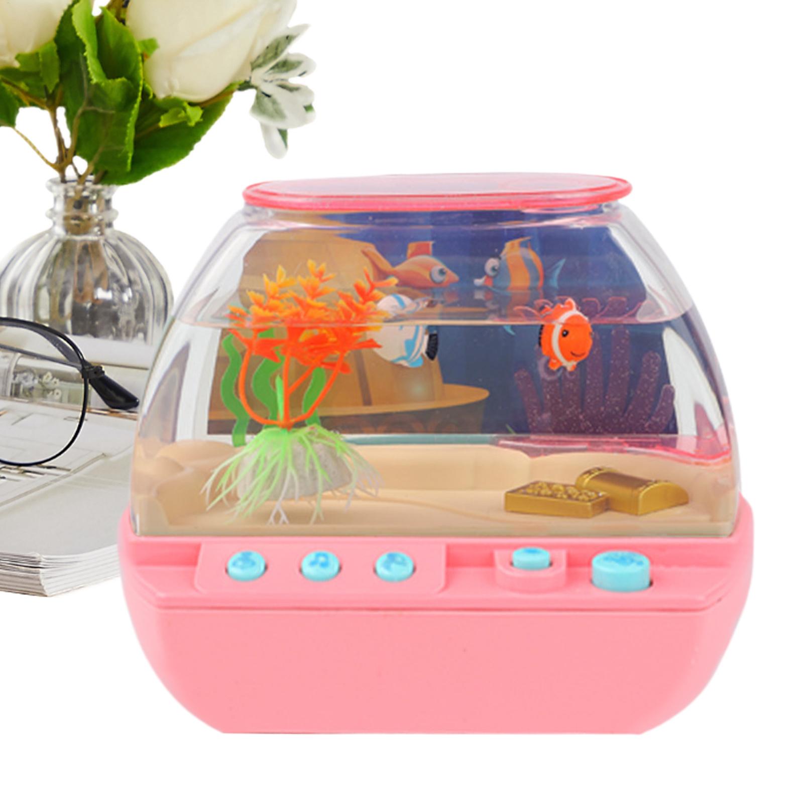 おもちゃの水槽 ホームデコレーション 音楽と光付き 模擬水槽 - Lighting Decoration In Bedroom のレビューと価格