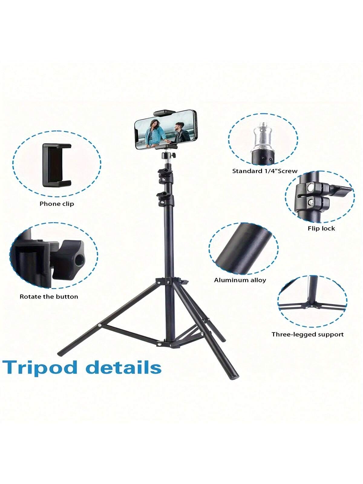 1pc 43.31インチ床置き三脚、モバイルビデオライブブロ - Floor Lamp Tripod のレビューと価格