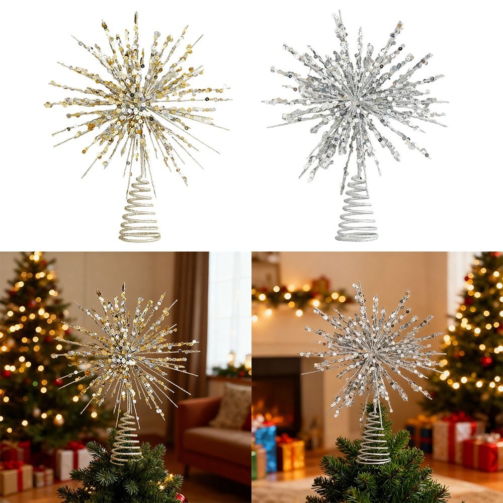 耐久性のあるライトアップクリスマスツリースタートッパーゴール - Pendant Lighting Christmas Decor のレビューと価格