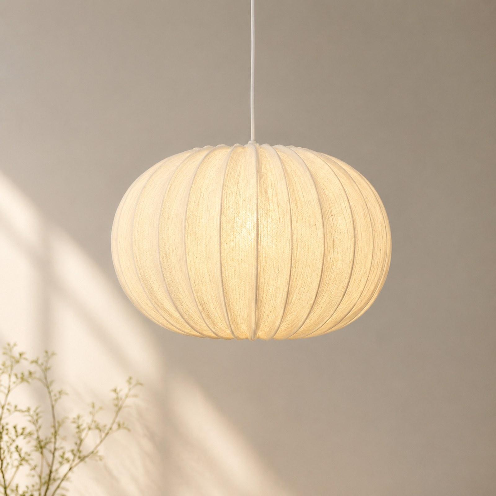 カボチャの形のペンダントライトシェード鉄布素朴な天井ランプシ - Geometric Lamp Shade のレビューと価格