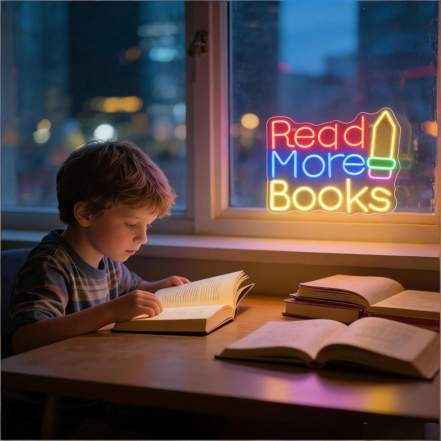 もっと読む本 ネオンサイン USB調光LEDライト 読書室  - Lighting Decor And More のレビューと価格