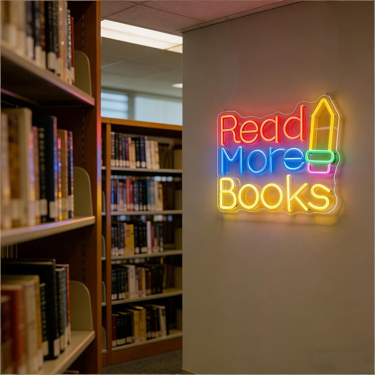 もっと読む本 ネオンサイン USB調光LEDライト 読書室  - Lighting Decor And More のレビューと価格