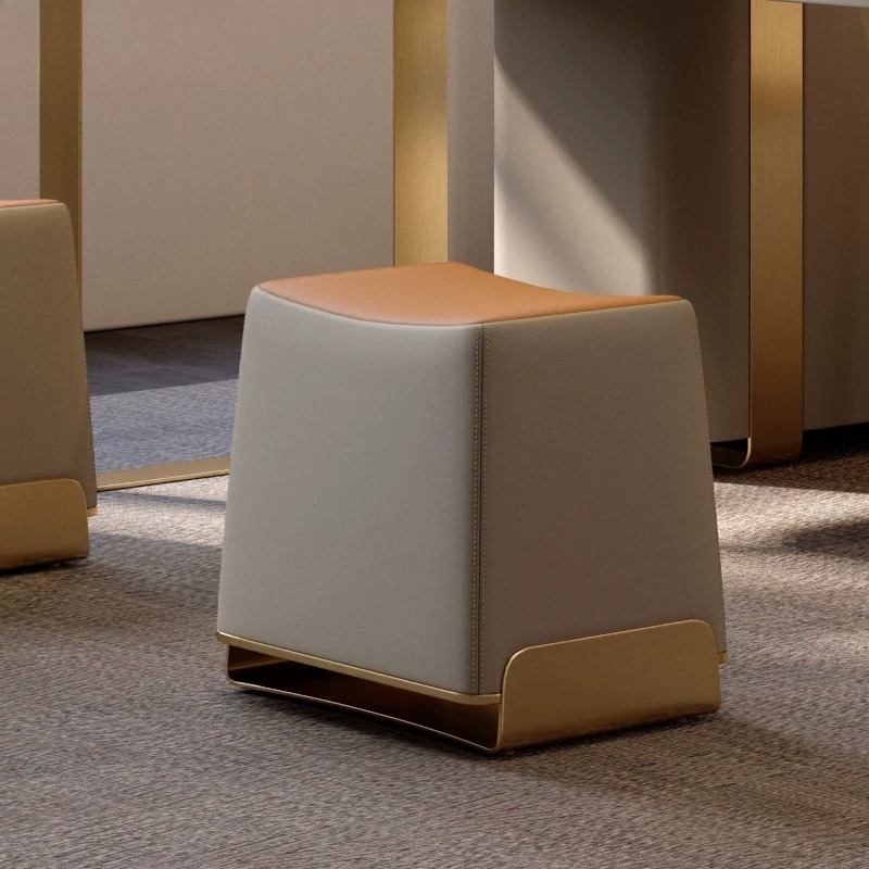 高級感のある、洗練されたデザインのレザースツール。モダンでシ - Furniture Lighting & Decor Magazine のレビューと価格