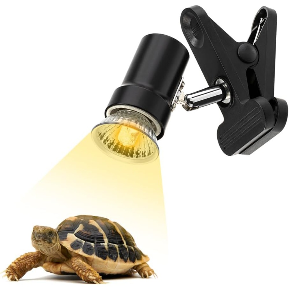 爬虫類用ヒートランプホルダー E27 クリップ式 バスキング - Gecko Lighting & Decor のレビューと価格