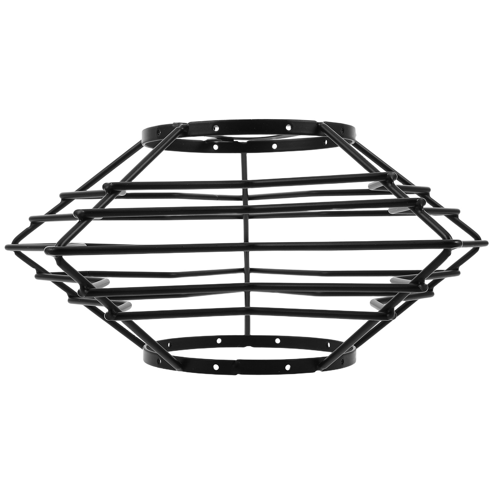 E27口金ペンダントライト、金属製ワイヤーケージランプシェー - Geometric Lamp Shade のレビューと価格