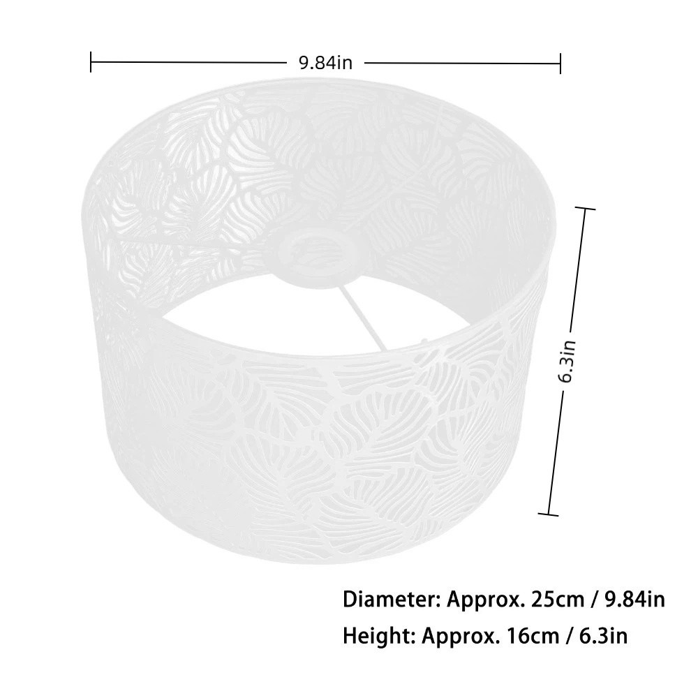 モダンな鉄製ランプシェード幾何学模様中型シャンデリアランプシ - Geometric Lamp Shade のレビューと価格