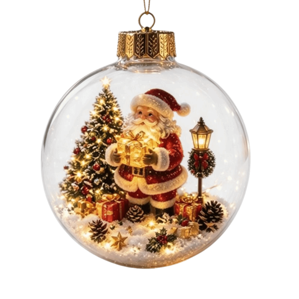 アクリル素材のクリスマスボールオーナメント、ライト付き透明デ - Pendant Lighting Christmas Decor のレビューと価格