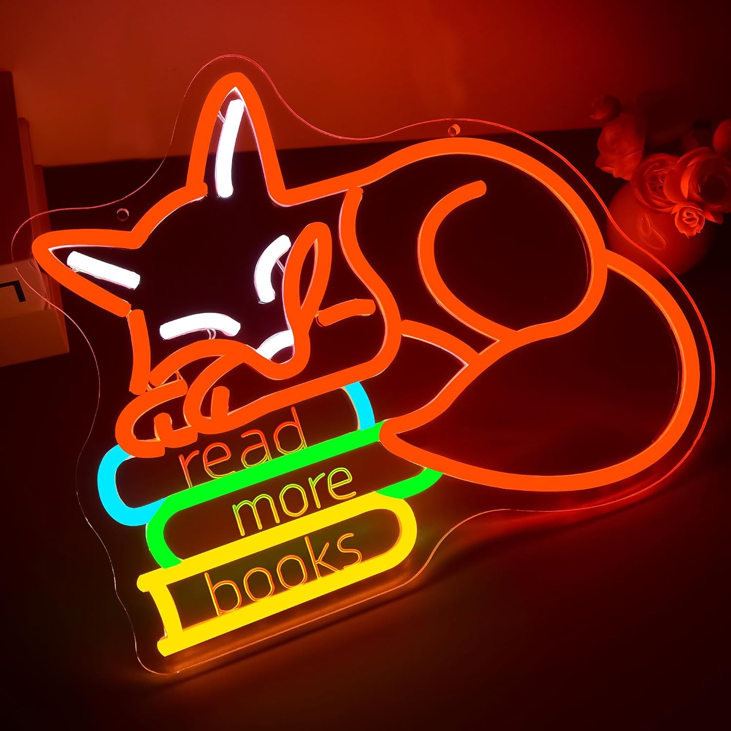 もっと読む本 ネオンサイン ルームデコレーション USB電源 - Lighting Decor And More のレビューと価格