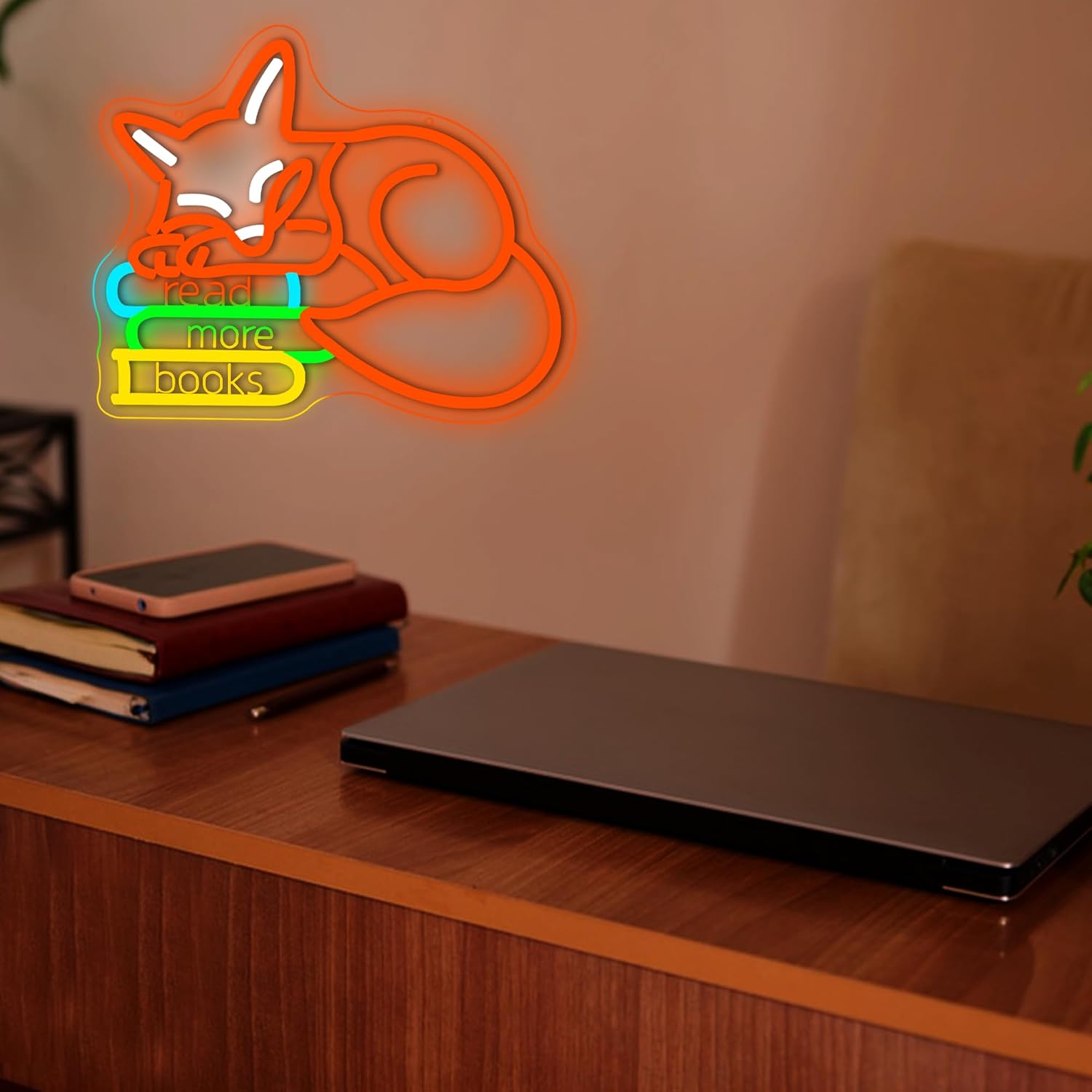 もっと読む本 ネオンサイン ルームデコレーション USB電源 - Lighting Decor And More のレビューと価格